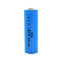 Литий-железо-фосфатный аккумулятор 14430 Lifepo4 Vipow IFR14430 TipTop, 400mAh, 3.2V, Blue Q50 / 500