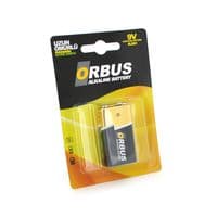 Батарейка щелочная Orbus 9V / 6LR61, крона, 1 штука в блистере цена за блистер