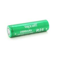 Аккумулятор 18650 Li-Ion Vapcell INR18650 R25, 2500mAh, 20A, 4.2 / 3.6 / 2.5V, Green
