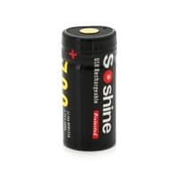 Аккумулятор Soshine RCR123USB 16340 / CR123 Li-Ion, microUSB, 700mAh, 2.1A, 4.2 / 3.7 / 2.75V, Black