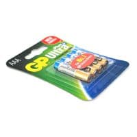Батарейка GP Ultra Plus 24AUP-U4, щелочная AAA, 4 шт в блистере, цена за блистер