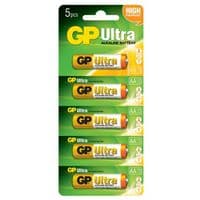 Батарейка GP Ultra 15AU-2UR5 щелочная AA, 5 шт в блистере, цена за блистер