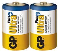Батарейка GP Ultra Plus 13AUP-S2 / LR20 щелочная, 2 шт в вакуумной упаковке, цена за упаковку