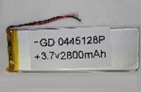 Литий-полимерный аккумулятор 4*45*128mm 3,7V (Li-ion 3.7В 3500мА&amp;middot;ч)