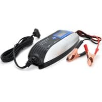 Автоматическое ЗУ 6 в 1 для аккумулятора 6V(2-30Ah) / 12V(4-100Ah) (MF,WET,AGM,GEL),Merlion- FOXSUR FBC061200840, Ток заряда 6V / 0.8A, 12V / 4A, крокодилы