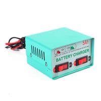 Автомобильное зарядное устройство 6V / 12V 8А, c индикацией, AC 200V-240V, DC 6V-12V / 0.9A + крокодиллы, Q20