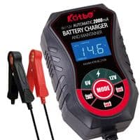 Автоматическое ЗУ для аккумулятора 6V / 12V(MF,WET,AGM,GEL), Katbo KTB-BC2109, 210-240V, LCD, крокодилы