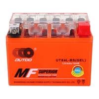 Мотоакумулятор OUTDO UTX4L-BS GEL, 12V 4 Ah (113 х 70 х 85), Orange, Q10