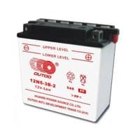 Мотоаккумулятор AGM OUTDO 12N5-3B, 12V 5Ah (120 х 60 х 130), White, Q8