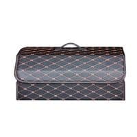 Складной кожанный автомобильный органайзер 400*320*300, Black-Gold