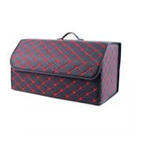 Складной кожанный автомобильный органайзер 400*320*300, Black-Red