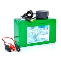 Аккумуляторная батарея литиевая QSuo 12V 12A с элементами Li-ion 18650 (150X64,5X97,7) + зарядное устройство 12,6V / 1A + крокодиллы