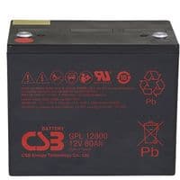 Аккумуляторная батарея CSB GPL12800, 12V 80Ah (261х168х210 (220)
