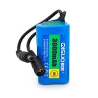 Аккумуляторная батарея литиевая QiSuo 12V 3A с элементами Li-ion 18650, DC5.5x2.1, (37x37x67mm)