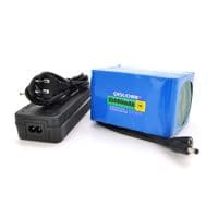 Аккумуляторная батарея литиевая QiSuo 24V 15A с элементами Li-ion 18650+зарядное устройство 25.2V3A DC5.5x2.1, (110x94x67mm)