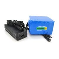 Аккумуляторная батарея литиевая QiSuo 24V 18A с элементами Li-ion 18650+зарядно�� устройство 25.2V3A, DC5.5x2.1, (110x110x67mm)