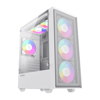 Корпус Micro ATX без блока питания, закаленное стекло Storm White
