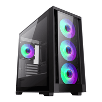 Корпус Micro ATX без блока питания, закаленное стекло Defender TG