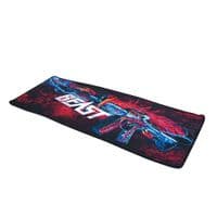 Килимок 300*800 тканинний CS M16 з боковою прошивкою, товщина 3 мм, колір Black / Red, Пакет