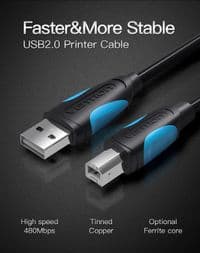 Кабель для принтера Vention USB A Male - B Male Print 5 м (VAS-A16-B500)