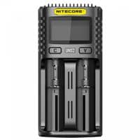 Зарядное устройство универсальное Nitecore Digicharger UMS2, 2 канала, LCD дисплей, поддерживает Li-ion, Ni-MH и Ni-Cd AA (R6), ААA (R03), С (R14)