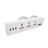 Мережевий фільтр ТВ-Т13, 3 розетки + 3 USB, 2 м, перетин 3х0, 75мм, 2500W, White, Box
