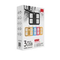 Сетевой фильтр ТВ-Т15, 4 розетки + 3 USB, 2 м, сечение 3х0,75мм, 2500W, Black, Box