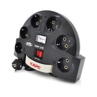 Сетевой фильтр KAPC-680, 220В, 10А, вольтметр, 6 розеток, вольтметр, 1.6м, Black, Q30