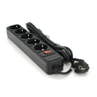 Подовжувач мережі Maxxter SP5, 220В 10А, 5 розеток, 3 м, Black, Q30