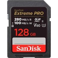 SD-карти SanDisk Extreme PRO 128 ГБ V60 UHS-II, 280/100 МБ/с, V60, C10, UHS-II, EAN: 619659202132