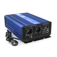 Інвертор напруги з правильною синусоїдою Carspa-CPS2000-122 (2000Вт), 12/220V, 2xUSB, 2xShuko+Charger 15A. клеми, Box.Q2