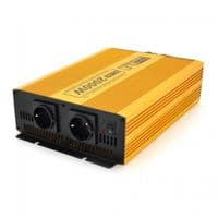 Инвертор напряжения Mexxsun MXSPSW-2000, 12V / 220V, 2000W с правильной синусоидой, 2 Shuko, клемные провода, Q2
