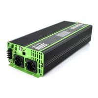 Інвертор напруги Solinved SLVP-3000, 12V / 220V, 3000W з правильною синусоїдою, 2Shuko, 2USB, клемні дроти + затискачі, Q2