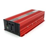 Інвертор напруги V-TEK+LCD 2000ВА(1200Вт), 12/220V, approximated, 1 універсальна розетка+USB, клеми+крокодили, АЗУ, Box