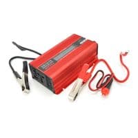 Інвертор напруги V-TEK+LCD 1000ВА(600Вт), 12/220V, approximated, 1 універсальна розетка+USB, клем+крокодил, АЗУ, Box