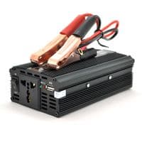 Инвертор напряжения UKC 1000ВА(600Вт), 12 / 220V, approximated, 1 универсальная розетка, клемы + крокодилы