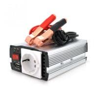 Инвертор напряжения Mervesan MRV-15012 (150W), 12 / 220V, approximated, 1Shuko, клемы + крокодилы, Box.Q20