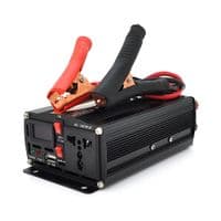 Инвертор напряжения POWERMASTER, 24V / 220V, 300W с модифицированной синусоидой, 1 универсальная розетка, клеммы