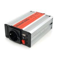 Инвертор напряжения RITAR RSX-500, 12V / 220V, 500W с аппроксимированной синусоидой, 1xShuko, 1xUSB, клеммные провода, BOX, Q20