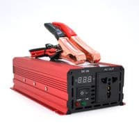 Інвертор напруги CJ-1600M (DC:800W), 12/220V з апроксимованою синусоїдою, 1 універсальна розетка, крокодили, Q24
