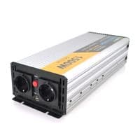 Инвертор напряжения Solinved Sol-Yb24-1500M, 24V / 220V, 1500W с аппроксимированной синусоидой, 2Shuko, USB, клеммные провода, Q6