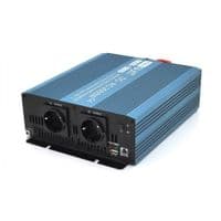 Инвертор напряжения Mexxsun MXS-2000, 24V / 220V, 2000W с модифицированной синусоидой, 2 Shuko, клемные провода, Q4
