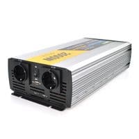 Инвертор напряжения Solinved Sol-Yb24-2000M, 24V / 220V, 2000W с аппроксимированной синусоидой, 2Shuko, USB, клеммные провода, Q5
