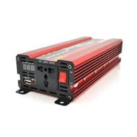 Инвертор напряжения NV-2000(1200Вт)+LCD, 12 / 220V, approximated, 1 универсальная розетка, клемы, Box