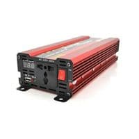 Інвертор напруги NVN-2500 (1500Вт)+LCD, 12/220V, approximated, 1 універсальна розетка, клемми, Box