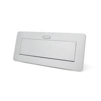 Розетка підлогова висувна із заземленням J29L, дві розетки + 2*USB + 2* RJ45, Input: AC 100-250V 16A, Silver