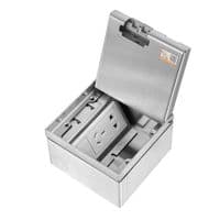 Розетка для підлоги подвійна, AC:110-250V / 10-16A, Silver
