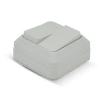 Выключатель двойной наружного монтажа, White, Q10