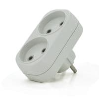 Розетка двійник без заземлення A202, White, Q12