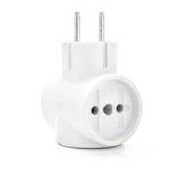 Розетка тройник Т- образный Light, White, Q12